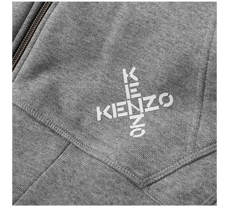商品Kenzo|KENZO 男士灰色连帽卫衣 FA65BL7204MS-95,价格¥1855,第9张图片详细描述
