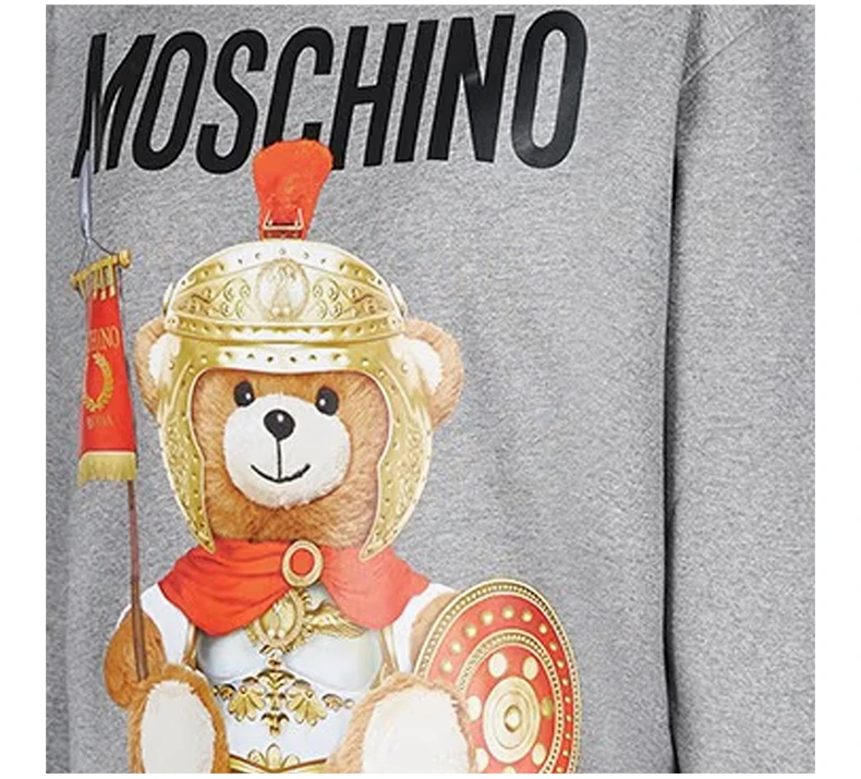 商品Moschino|MOSCHINO COUTURE 女士灰色棉质小熊图案卫衣 EV1702-5527-2507,价格¥1973,第7张图片详细描述