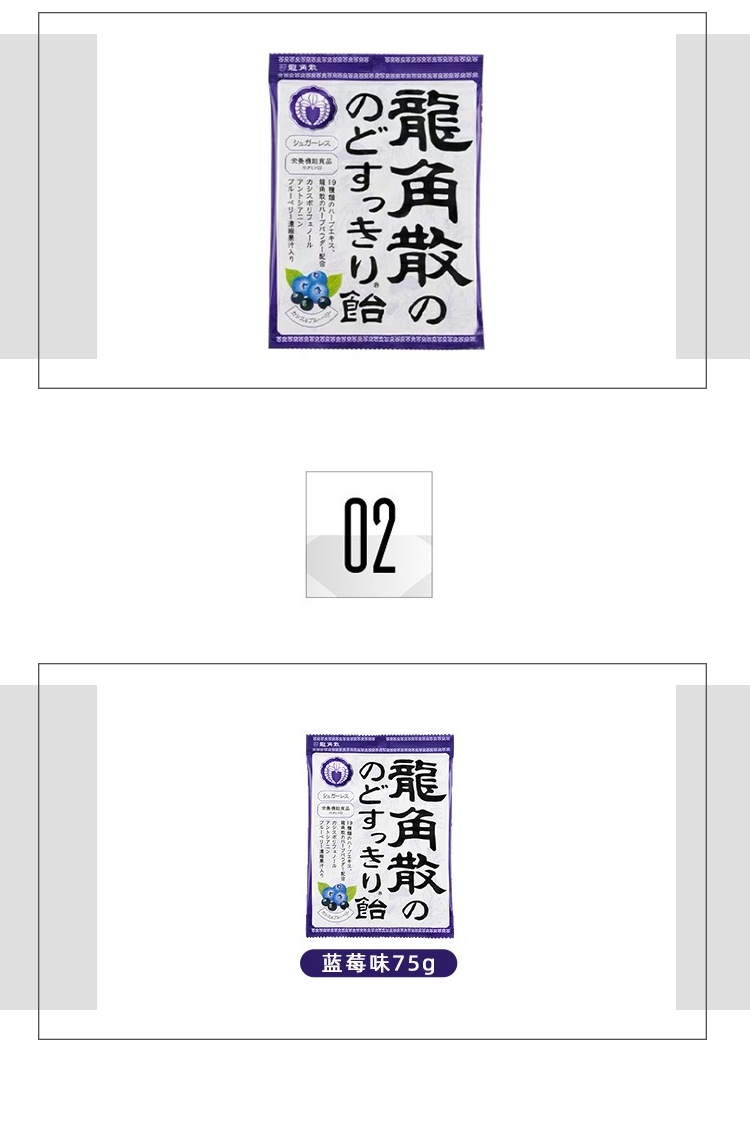 商品Ryukakusan|日本龙角散润喉糖清润护嗓糖果零食-蓝莓味80g,价格¥75,第3张图片详细描述