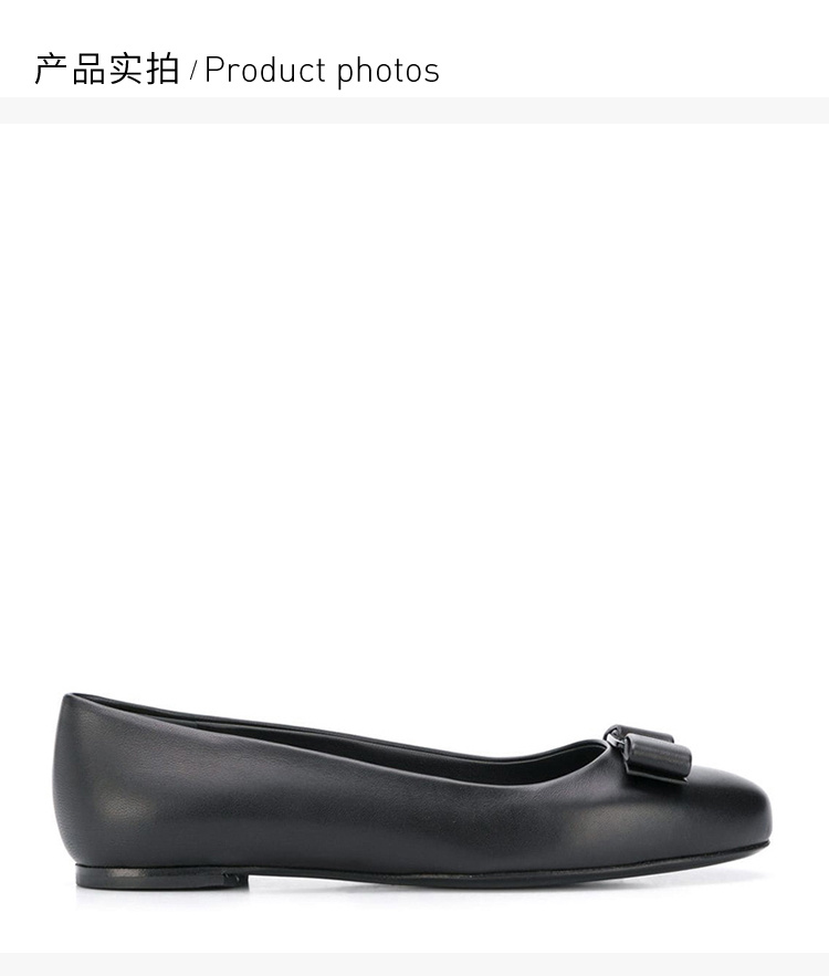 商品Salvatore Ferragamo|Salvatore Ferragamo 菲拉格慕 女士黑色皮革平底鞋 01-M621-720395,价格¥3068,第7张图片详细描述
