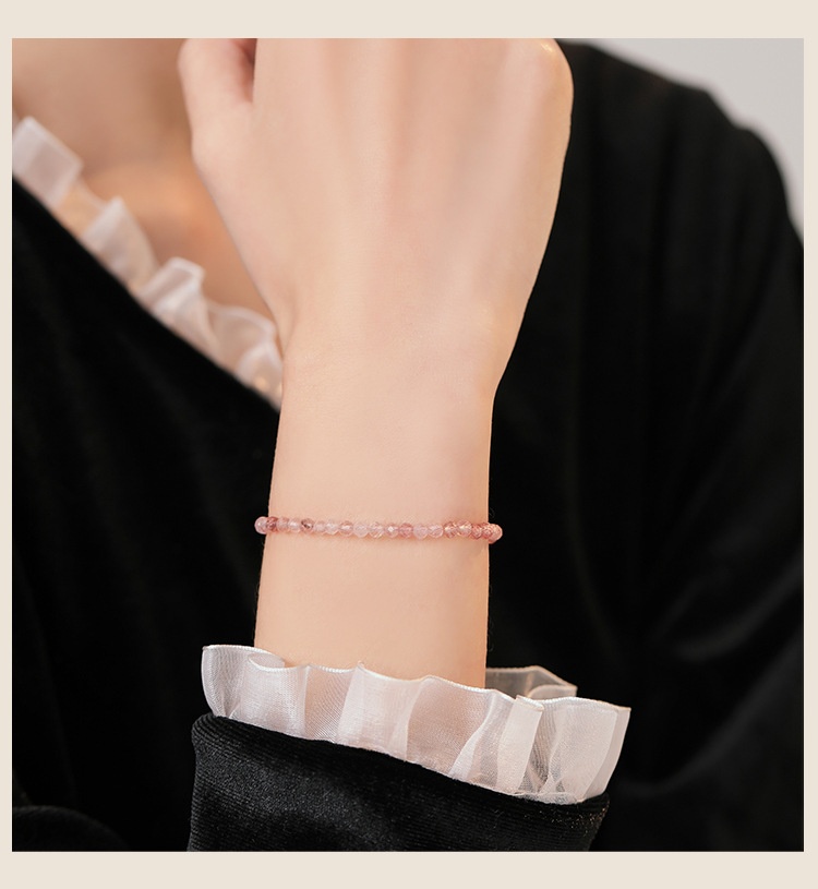 商品[国内直发] GLENVINTEN|格岚云顿新款天然粉水晶手串女原創设计款水晶手链精致文艺粉水晶手串饰品,价格¥185,第6张图片详细描述