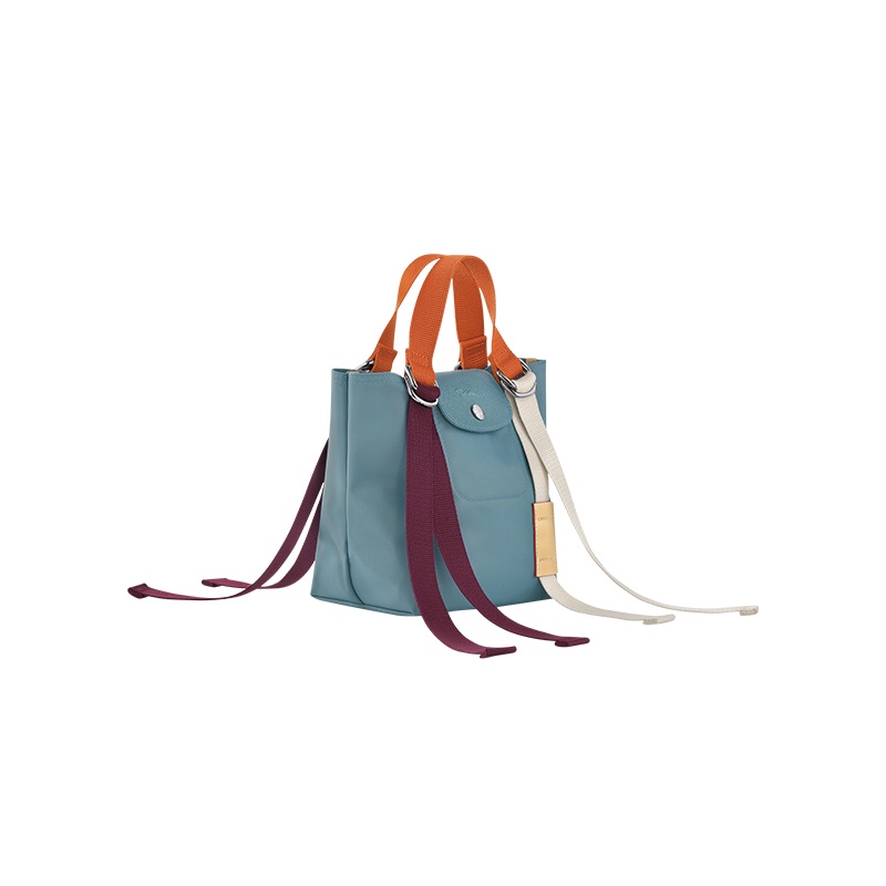 商品Longchamp|珑骧 女士帆布暗银色五金按扣开合饰有可调彩色节肩带迷你托特包（6色可选）,价格¥1122,第19张图片详细描述