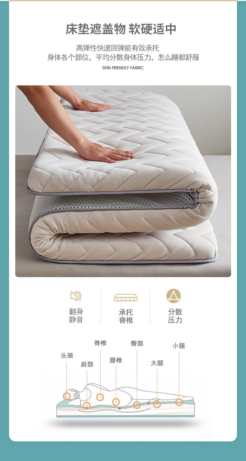 商品[国内直发] GLENVINTEN|格岚云顿英国品牌床垫软垫加厚保暖家用冬季垫被宿舍学生单人榻榻米垫子床褥子,价格¥185,第10张图片详细描述