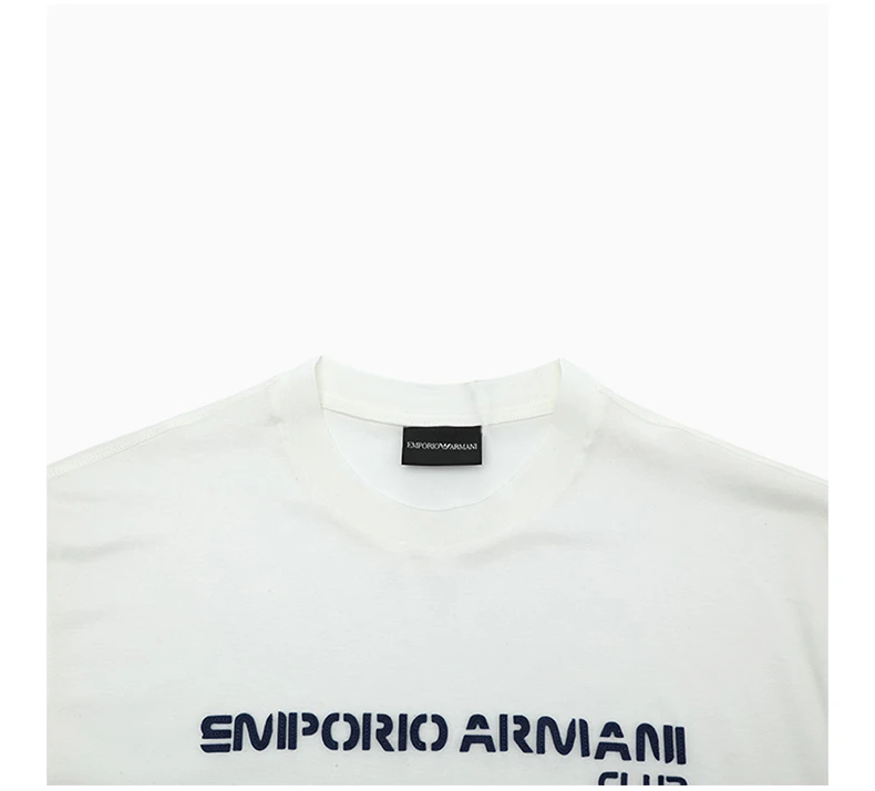 商品[国内直发] Emporio Armani|EMPORIO ARMANI 男白色短袖T恤 3L1TCE-1JUVZ-0128,价格¥734,第7张图片�详细描述