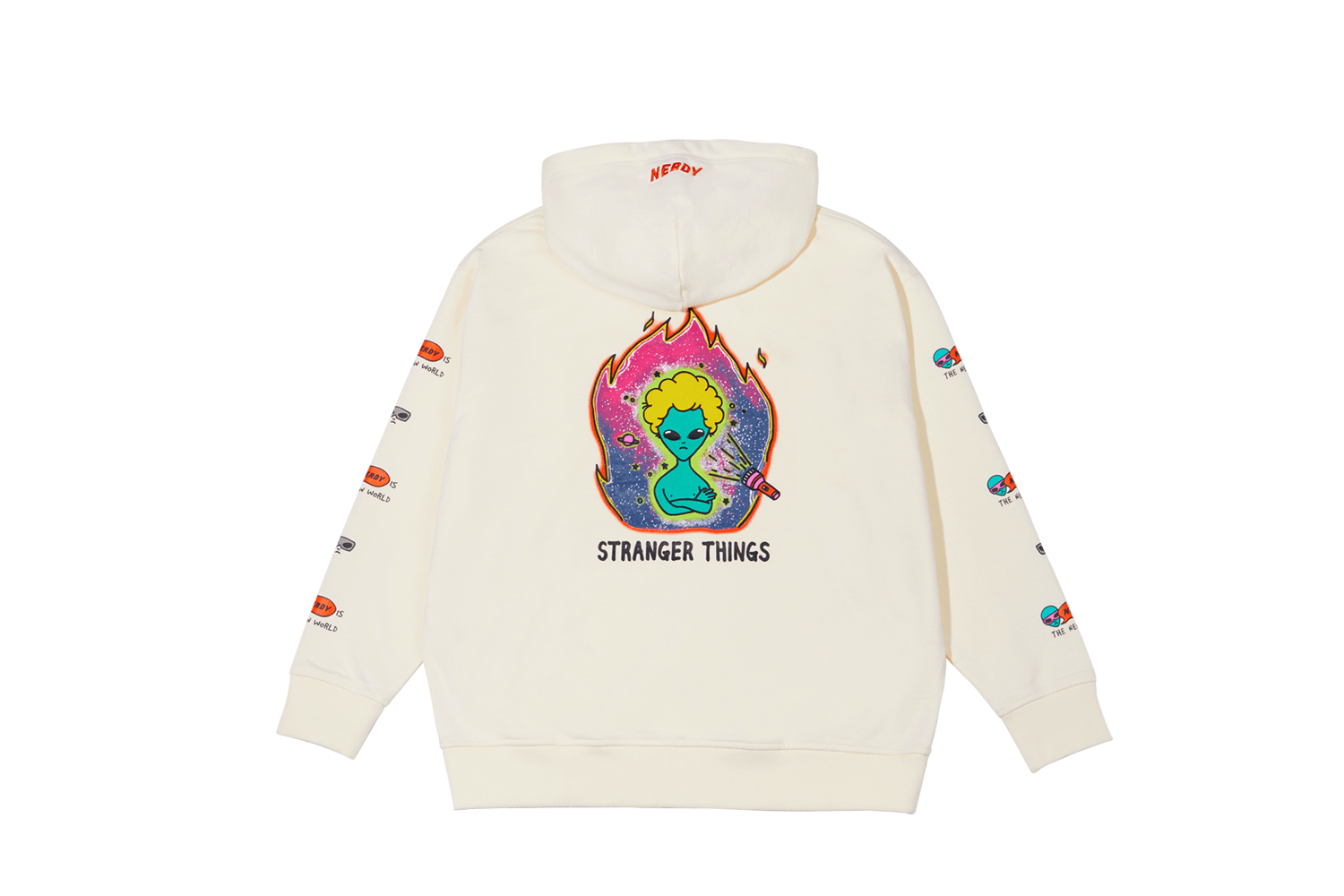 商品NERDY|【享贝家】NERDY   Character Overfit Pullover Hoodie套头衫连帽卫衣 奶油色（预售款，10天发货） PNES20KE1602,价格¥216,第2张图片详细描述