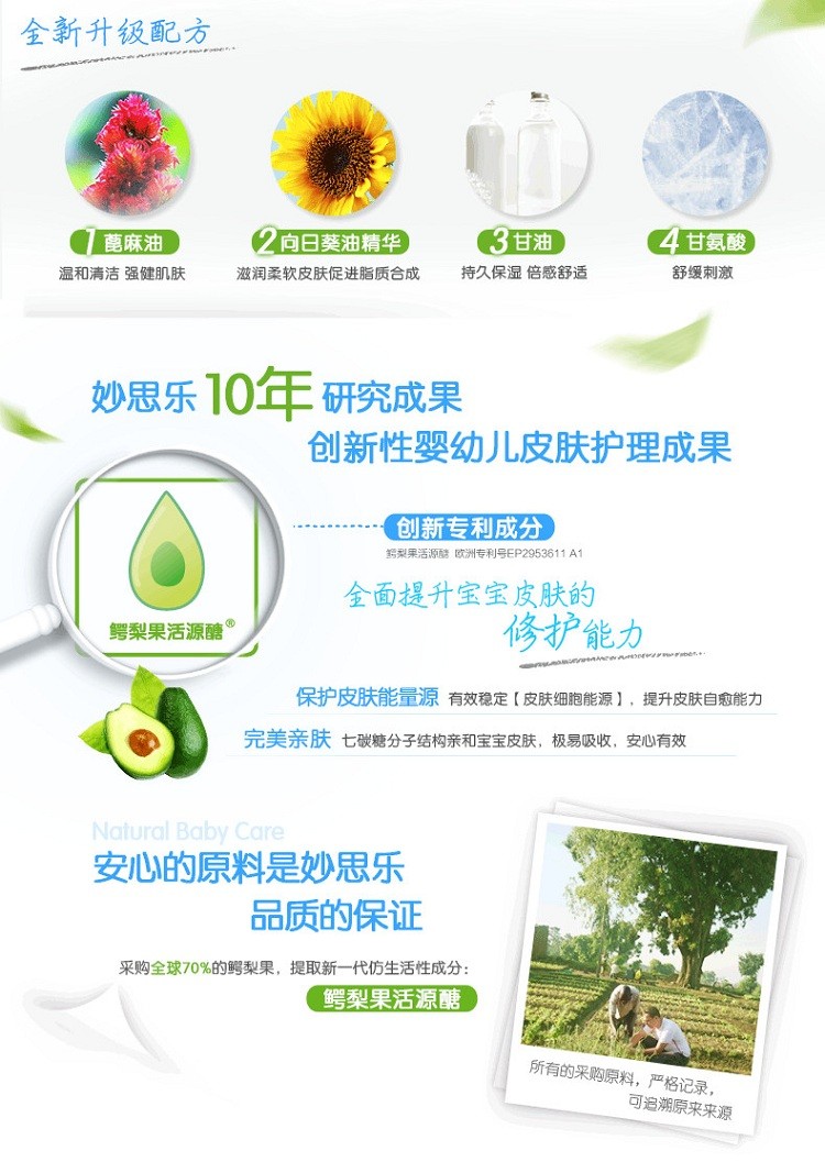 商品Mustela|预售1-3个工作日 Mustela妙思乐思恬雅婴儿洁面沐浴啫喱500ml,价格¥169,第3张图片详细描述