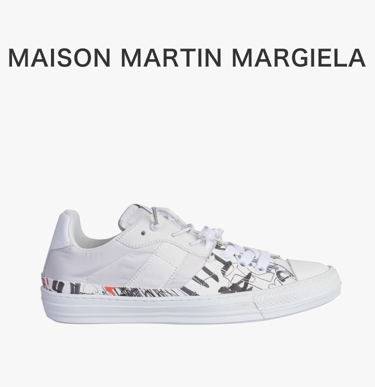 商品MAISON MARGIELA|MAISON MARGIELA 女士白色涂鸦运动鞋 S37WS0480-P3259-H8047,价格¥1539,第3张图片详细描述