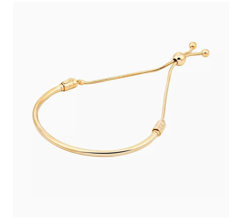 商品PANDORA|PANDORA 潘多拉 金色MOMENTS PANDORA SHINE 滑动手镯 567953CZ-3,价格¥495,第4张图片详细描述