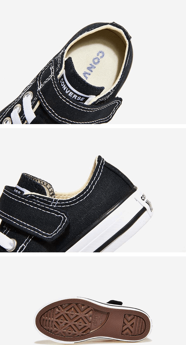 商品Converse|【Brilliant|包邮包税】匡威 CTAS 1V OX 儿童  运动鞋 帆布鞋  372881C BLACK/NATURAL/WHITE,价格¥322,第2张图片详细描述