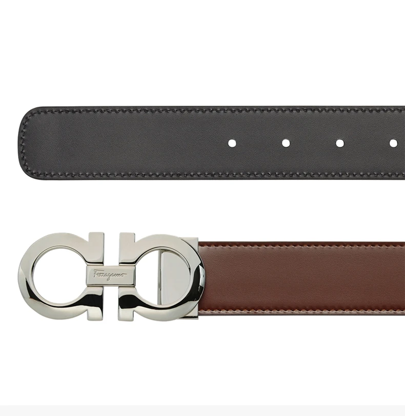 商品Salvatore Ferragamo|SALVATORE FERRAGAMO 棕色男士腰带 675542-746520,价格¥2477,第4张图片详细描述
