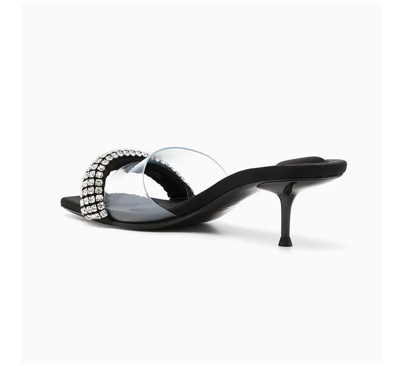 商品Alexander Wang|ALEXANDER WANG 女透明色女士露趾高跟拖鞋 30421S001-001,价格¥2931,第5张图片详细描述