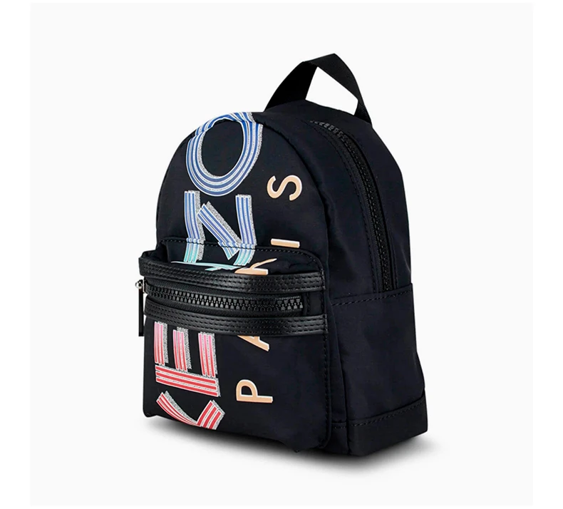 商品[国内直发] Kenzo|Kenzo 高田贤三 黑色尼龙/皮革中性背包 FA55SF215F26-99,价格¥1112,第5张图片详细描述