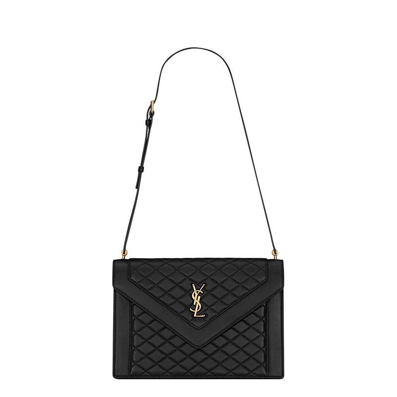 商品Yves Saint Laurent|SAINT LAURENT PARIS/圣罗兰 YSL 21秋冬新款GABY系列 女士黑色绗缝小羊皮翻盖单肩斜挎包,价格¥19570,第2张图片详细描述