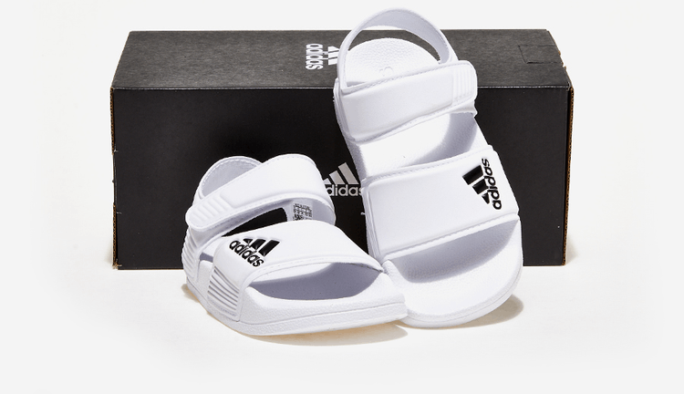 商品Adidas|【Brilliant|包邮包税】阿迪达斯 ADILETTE SANDAL K 儿童  凉鞋 沙滩鞋 运动凉鞋 拖鞋  GW0342 FTWWHT/CBLACK/FTWWHT,价格¥200,第6张图片详细描述