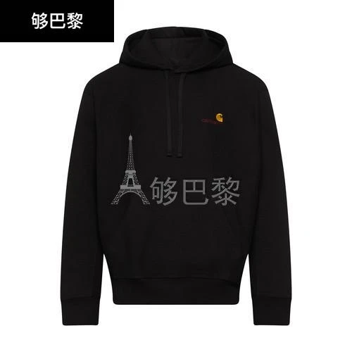 商品Carhartt WIP|【特惠8.4折】包邮包税【预售7天发货】 CARHARTT WIP 男士 卫衣 American Script 连帽衫  I028279/89XX CAH7DE2EBCK,价格¥1191,第3张图片详细描述