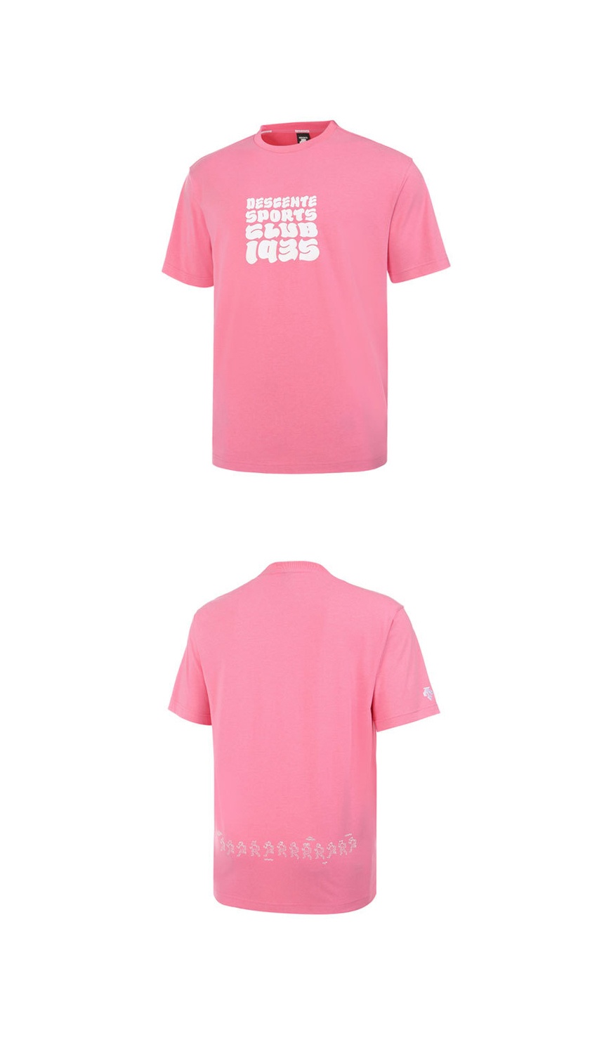 商品DESCENTE|【享贝家】DESCENTE 迪桑特 卡通图案短袖T恤 粉色 SM323OTS71-PINK（现采购商品，下单后12天内发货）,价格¥383,第4张图片详细描述