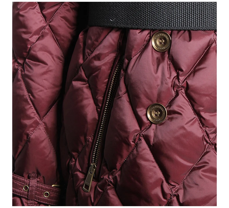 商品[国内直发] Burberry|BURBERRY 砖红色女士羽绒服 3933552,价格¥7798,第5张图片详细描述