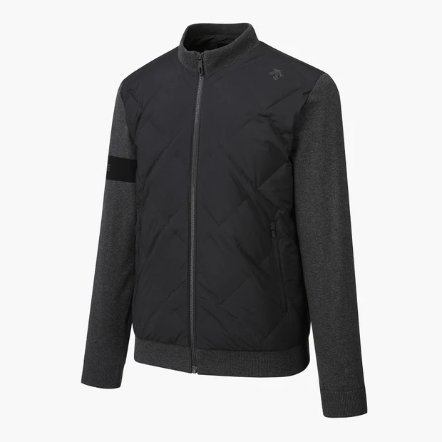 商品【预售商品15天发货】 DESCENTE|高尔夫系列男士混合针织羽绒夹克 DP42MFKOO5-BLKG,价格¥2408,第11张图片详细描述