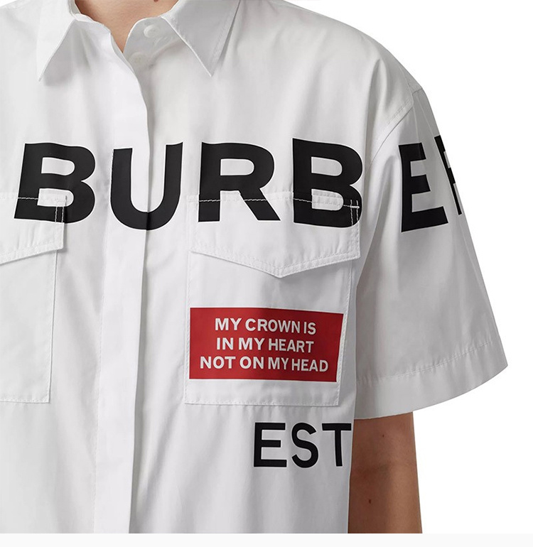 商品Burberry|Burberry 博柏利 白色棉女士短袖T恤 8014220,价格¥3217,第9张图片详细描述