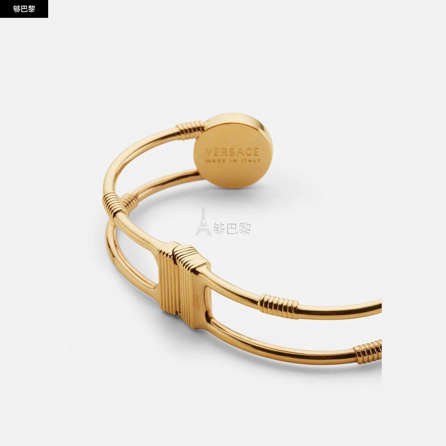 商品Versace|【预售】 范思哲 25春夏 男士 手镯 BRACELET SAFETY PIN 1004985-1A00620_3J000 ,价格¥4038,第5张图片详细描述