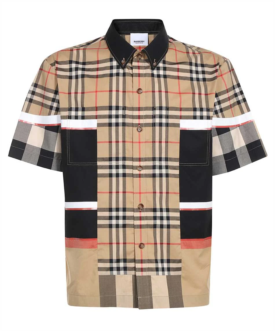 商品Burberry|BURBERRY 男士格纹棉质短袖衬衫 8055732,价格¥3242,第1张图片详细描述