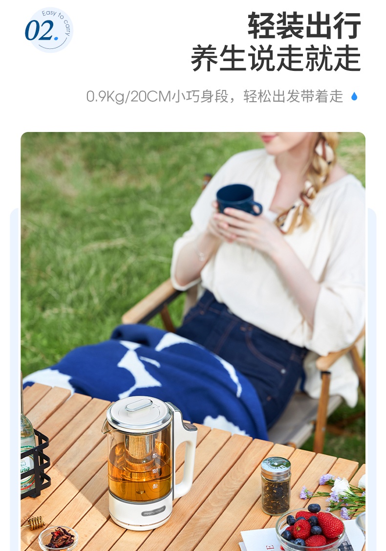 商品[国内直发] Morphy Richards|便携养生壶家用多功能煮茶器MR6086mini小型600ML办公室花茶,价格¥283,第12张图片详细描述