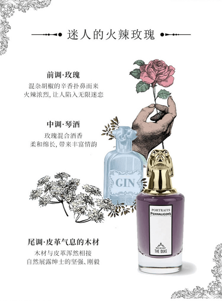 商品Penhaligon's|Penhaligons潘海利根肖像兽首全系列香水狐狸麋鹿羊,价格¥1669,第7张图片详细描述