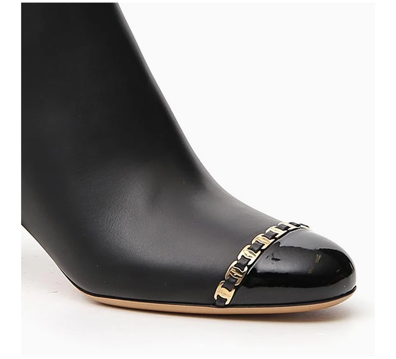 商品Salvatore Ferragamo|SALVATORE FERRAGAMO 菲拉格慕 女士黑色小牛皮踝靴 01-P057-704006,价格¥3567,第7张图片详细描述