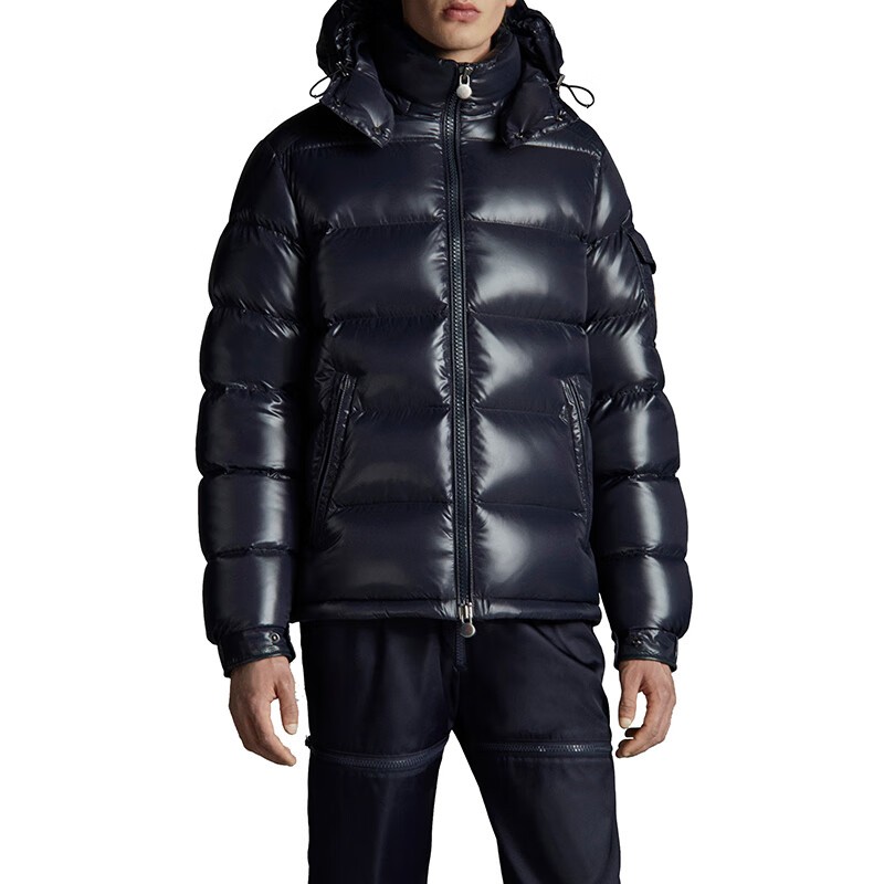 商品Moncler|陈奕迅同款/蒙克莱  MAYA系列 男士午夜蓝色漆面尼龙羽绒服,价格¥11518,第5张图片详细描述