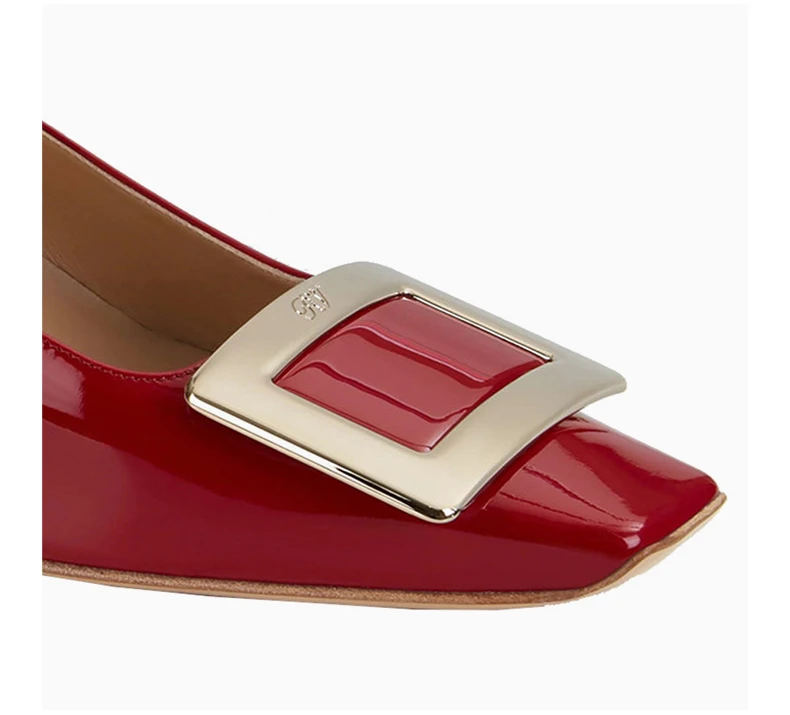 商品Roger Vivier|Roger Vivier 罗杰·维维亚 女士红色漆皮中跟鞋 RVW00600920-D1P-R406,价格¥4000,第6张图片详细描述