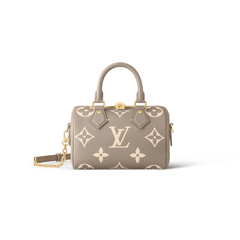 商品Louis Vuitton|【预售十天】路易威登 23新款 Speedy20女士鸽子灰/奶油米色压花牛皮拉链开合可拆卸可调节肩带手提单肩包 M46575,价格¥18453,第3张图片详细描述