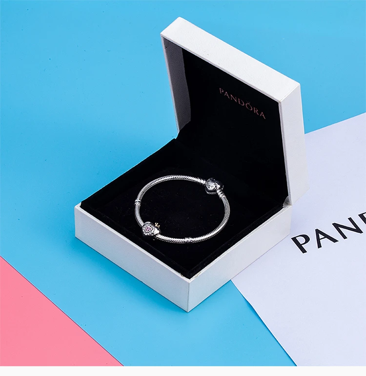 商品[国内直发] PANDORA|PANDORA  女士浪漫粉色爱心串珠925银手链 PAND00122,价格¥253,第6张图片详细描述