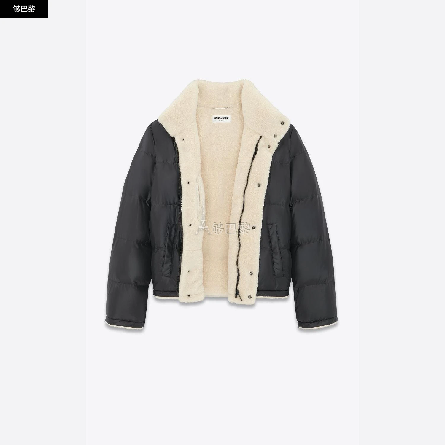 商品Yves Saint Laurent|【预售】 YSL圣罗兰 24秋冬 男士 羽绒服 SAINT LAURENT尼龙羽绒夹克 745644Y9G121001,价格¥22009,第4张图片详细描述