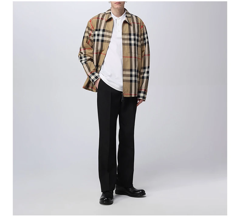 商品[国内直发] Burberry|BURBERRY 白色男士POLO衫 8055229,价格¥3872,第7张图片详细描述