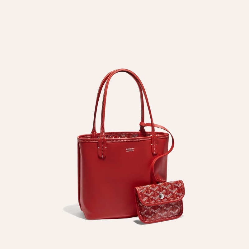 商品Goyard|高雅德 Anjou Mini男女黑色帆布/小牛皮手提包 ANJOUSMINCG01TY01P（十一色可选）,价格¥18634,第8张图片详细描述