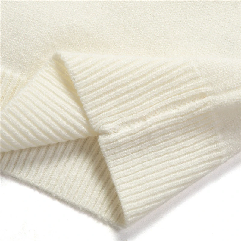 商品Maje|MAJE 女士拼色棉质针织毛衣 R130142P-WHITE,价格¥440,第9张图片详细描述