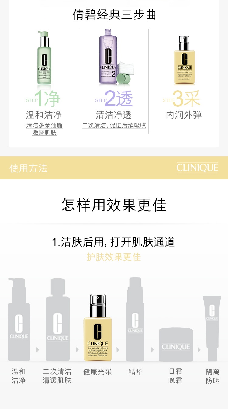 商品[国内直发] Clinique|CLINIQUE 倩碧 卓越润肤啫喱 无油黄油 125毫升,价格¥147,第10张图片详细描述