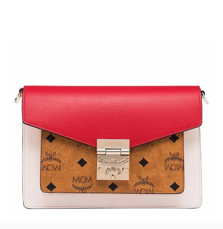 商品[国内直发] MCM|MCM 女士拼色logo印花单肩斜挎包 MWR9SPA27CD,价格¥5244,第4张图片详细描述