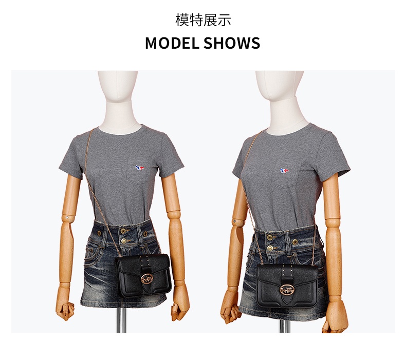 商品[国内直发] Coach|COACH斜挎包蔻驰 奢侈品 女士小号皮质黑色单肩斜挎链条包礼物送女友6924 IMCHK,价格¥750,第6张图片详细描述