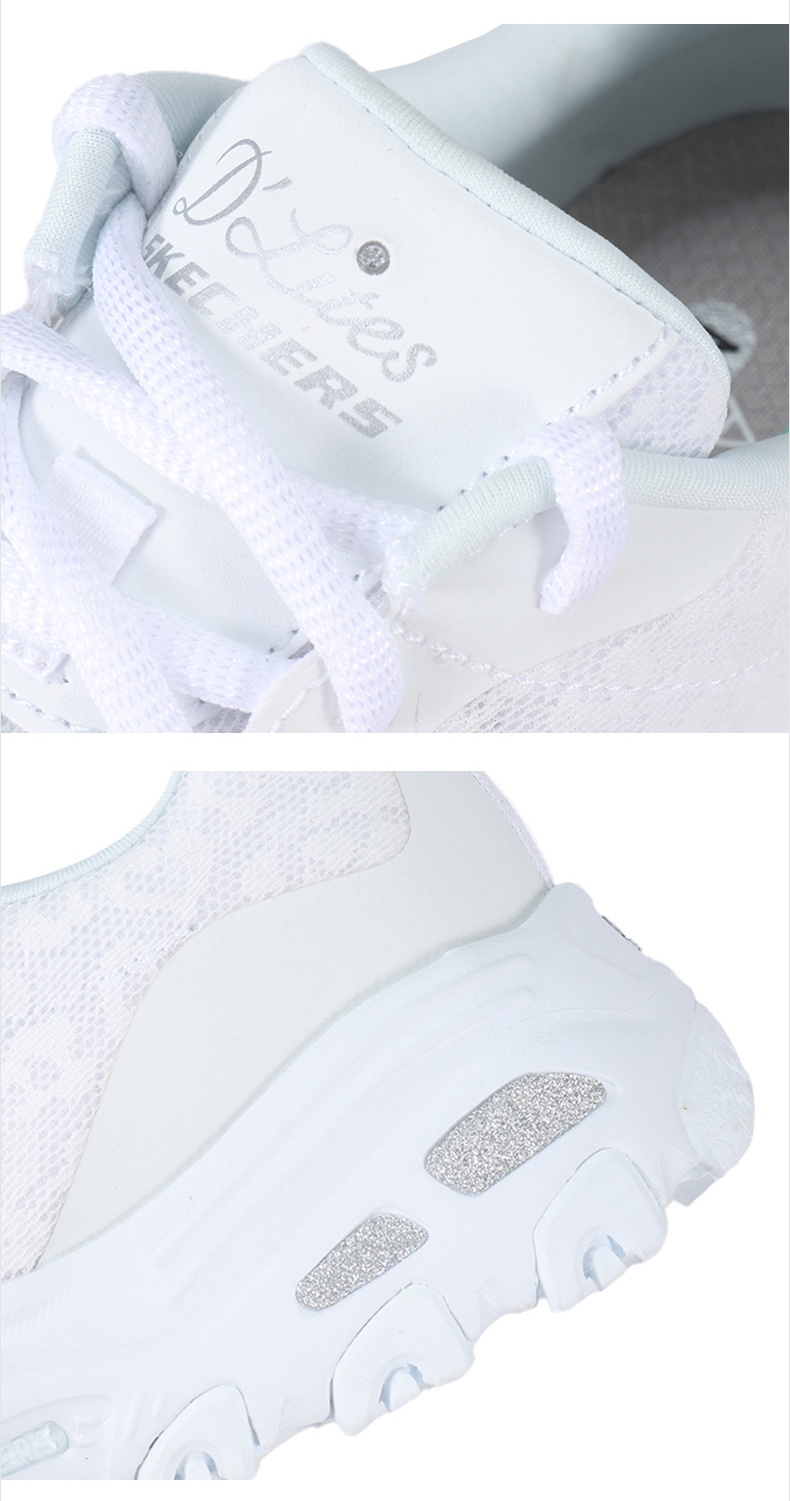 商品[国内直发] SKECHERS|斯凯奇2023新款女休闲鞋熊猫鞋D'LITES系列时尚舒适缓震轻质轻薄稳定透气层次感,价格¥353,第3张图片详细描述