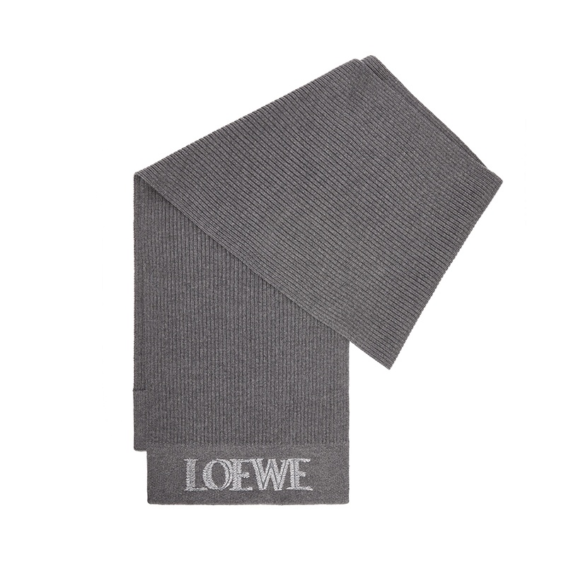 商品Loewe|罗意威23新款 男女通用羊毛针织纹标志刺绣围巾,价格¥3130,第2张图片详细描述