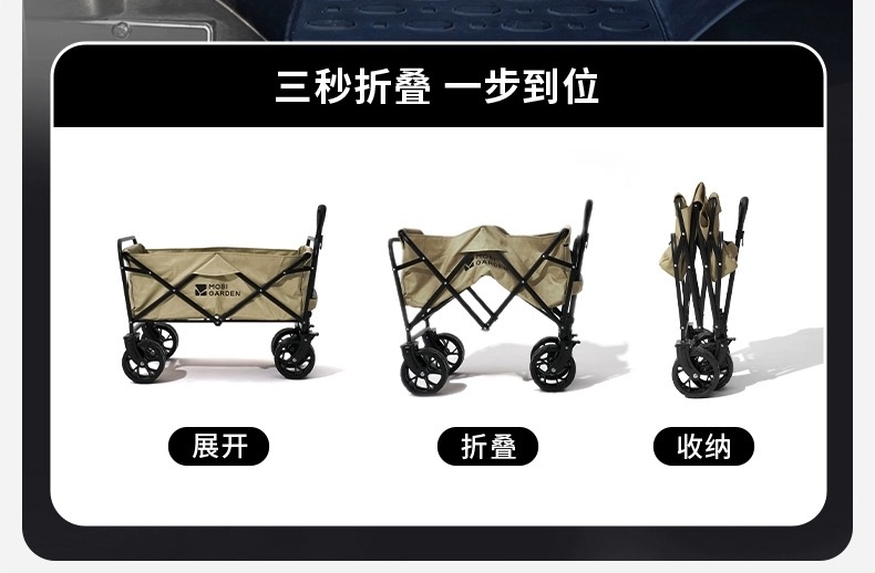 商品[国内直发] MobiGarden|户外露营便携式大容量手推车露营车折叠推车营地车星际,价格¥295,第23张图片详细描述