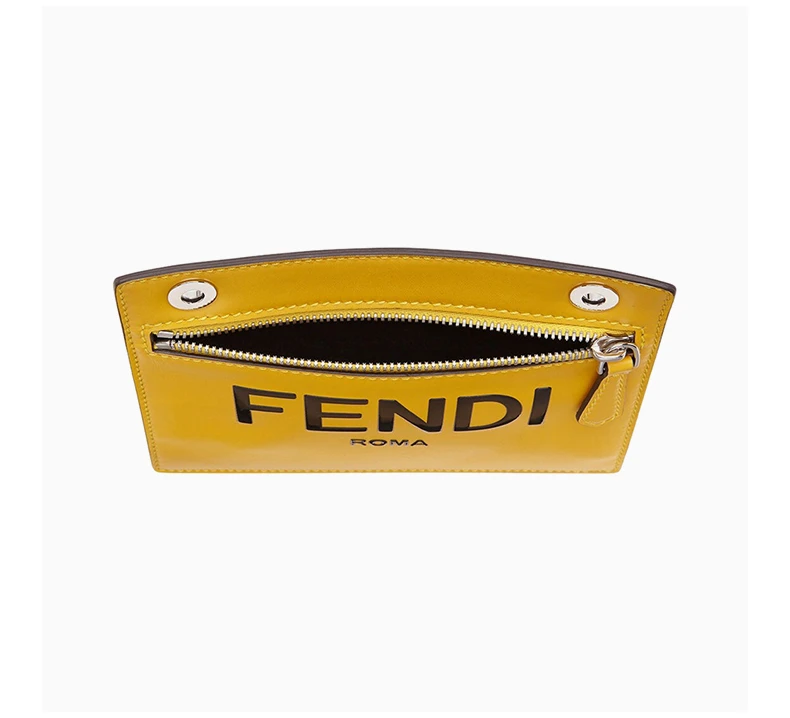 商品Fendi|FENDI 芬迪 黄色logo字母中性短款钱夹 7AS071-AHUF-F1GML,价格¥1946,第6张图片详细描述