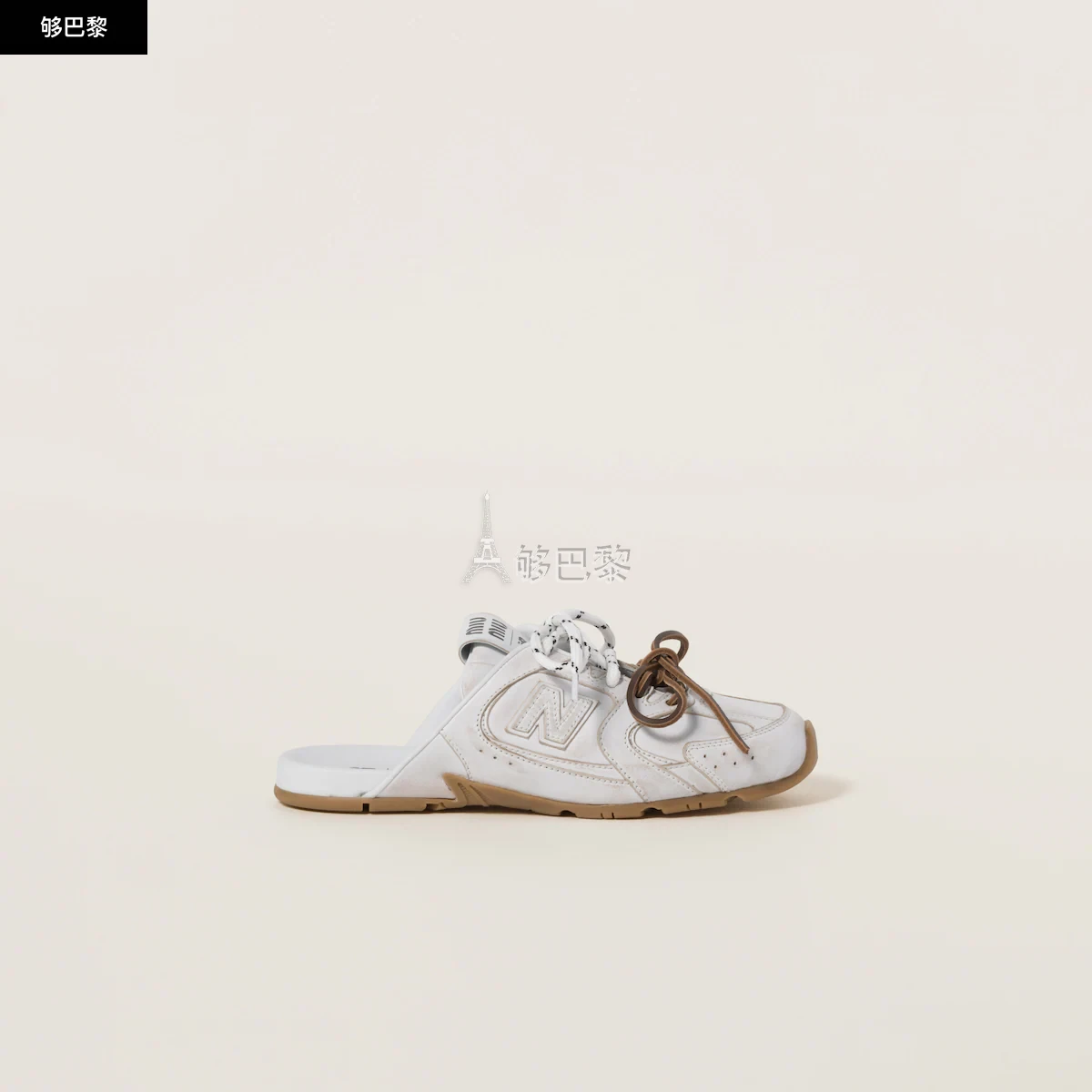 商品Miu Miu|【预售】 缪缪 24秋冬 女士 休闲运动鞋 Mules New Balance X Miu Miu 530 SL 5E333E_3G48_F0009_F_005,价格¥8940,第2张图片详细描述