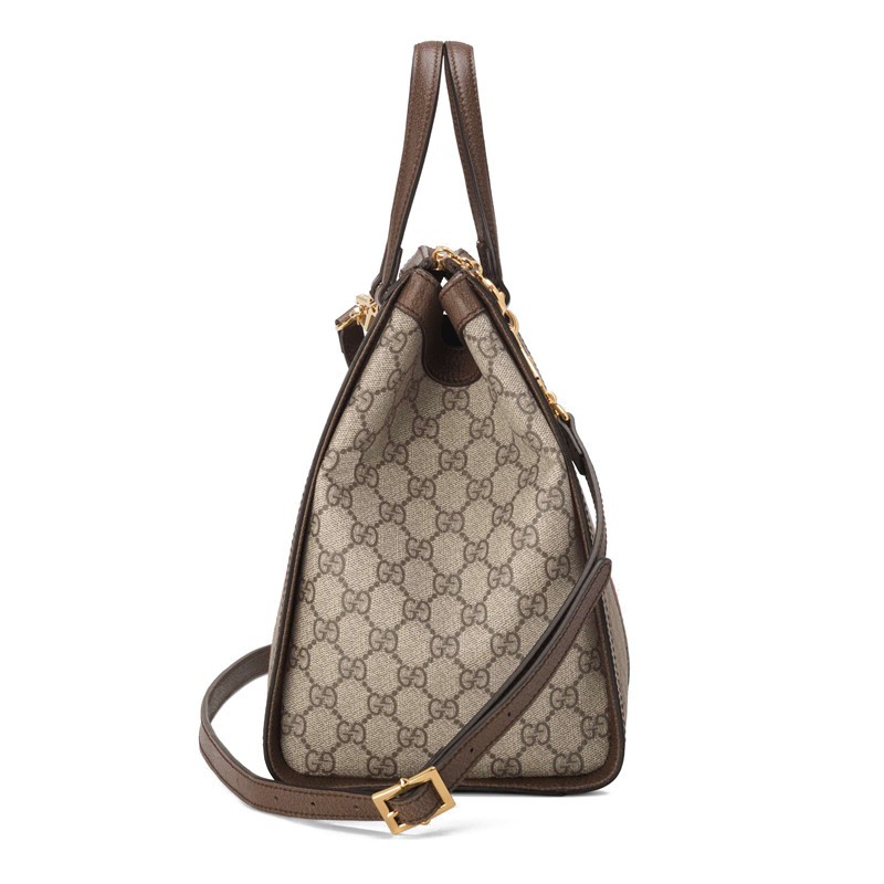 商品Gucci|GUCCI/古驰 Ophidia女士中号米色帆布单肩手提包 524537 K05NB 8745,价格¥15996,第5张图片详细描述