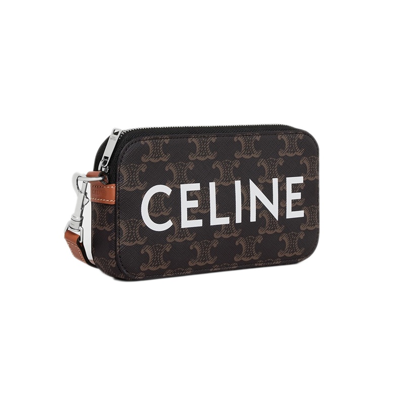 商品Celine|赛琳 23新款 男士棕色老花帆布配皮手拿包,价格¥6325,第5张图片详细描述