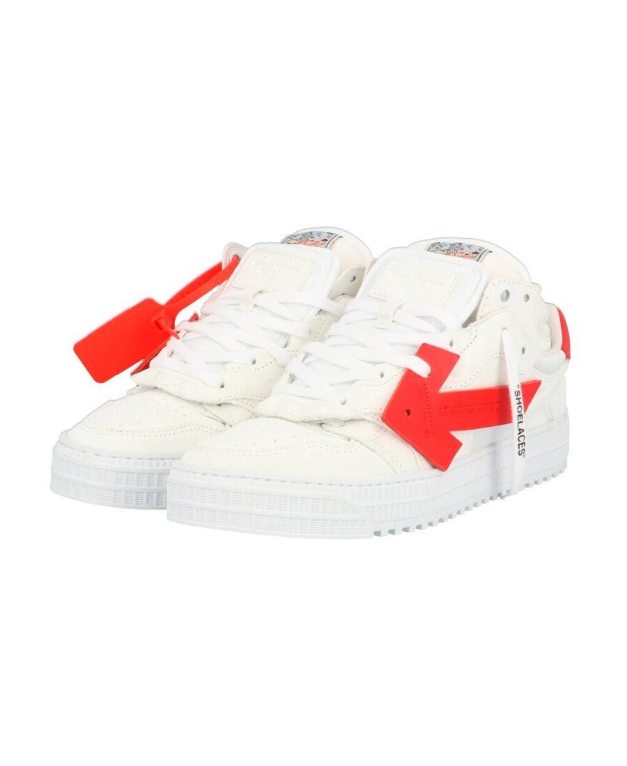 商品Off-White|新款男士低帮板鞋 白色拼红色OWIA181R20D80111-0120（澳门仓发货）,价格¥2956,第2张图片详细描述