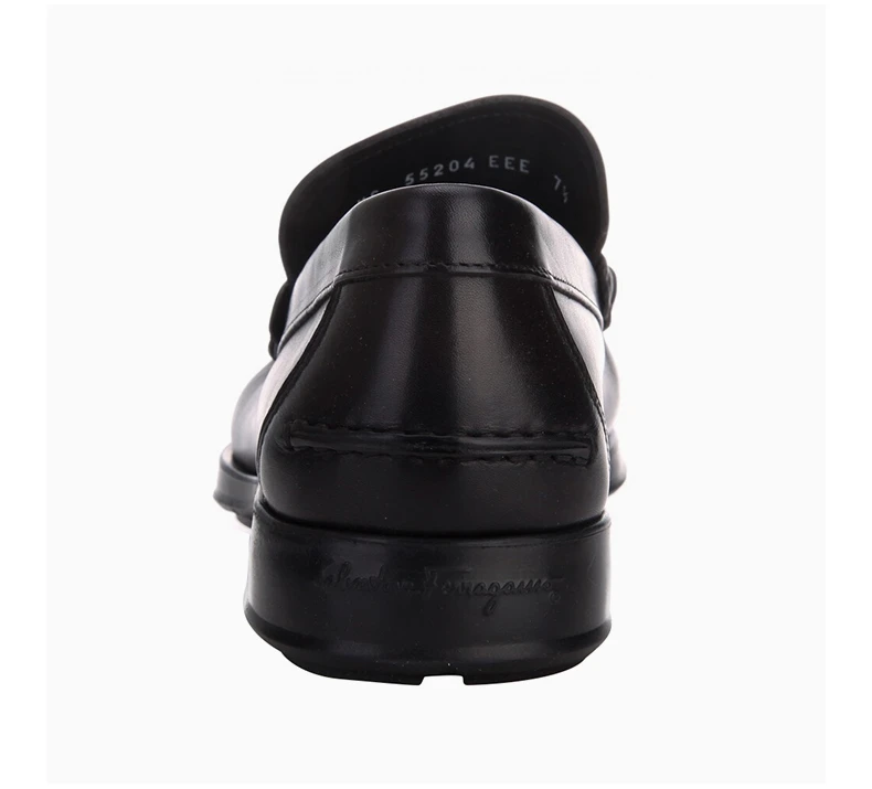 商品Salvatore Ferragamo|SALVATORE FERRAGAMO 男款黑色牛皮平底休闲鞋  0512707,价格¥2517,第7张图片详细描述