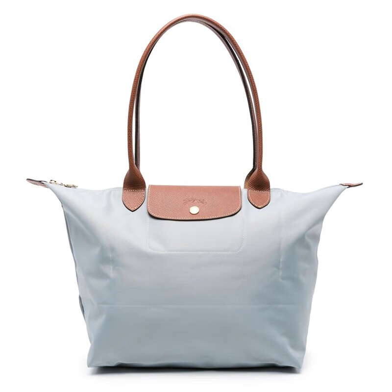 商品Longchamp|LONGCHAMP/珑骧 女士深蓝色帆布金色五金按扣拉链开合大号托特包,价格¥935,第8张图片详细描述
