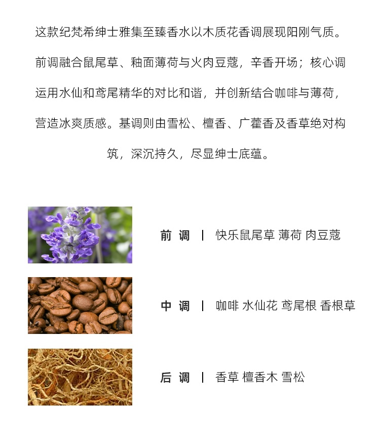商品Givenchy|Givenchy纪梵希 绅士雅集至臻男士香水60-100ml EDP浓香 木质花香调 2024新品,价格¥499,第4张图片详细描述